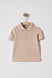 Erkek Çocuk Basic Bej Polo Yaka Tshirt 10-13 Yaş