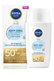 Nivea Sun Hafif Dokulu Yüz Güneş Koruyucu Krem SPF 50 – Yağsız, Mat Görünüm, 40 ml