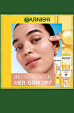 Garnier C Vitamini Parlak Güneş Koruyucu Yüz Kremi SPF50+ – Işıltılı Günlük Fluid Doku, 40 ml