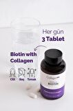 Collagen Biotin 5000mcg & Kolajen 1500mg X 90 Tablet, Saç Vitamini Güçlendirici Gıda Takviyesi