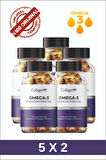 10 Adet Omega-3 Premium Fish Oil 90 Softgel X 1000mg, Balık Yağı, Hidrolize Kolajen