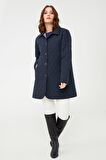 Kadın Kapitone Ceket Lacivert