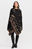 Kadın Kırk Yama Desenli Sakallı İpten Büyük Şal 27