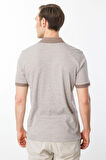 Erkek Fermuarlı Jakarlı T-shirt Bej
