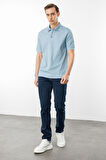 Erkek Polo Yaka T-shirt Mavi