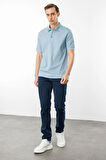 Erkek Polo Yaka T-shirt Mavi