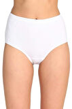 5 Adet  Kadın Yüksek Bel Bato Kalın Lastik Külot Beyaz - Lisinya