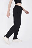 Unisex Üç İplik Basic Eşofman Pantolon - Siyah