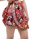 MICKEY MOUSE ÇİZGİ FİLM KARAKTERLİ JARSE KUMAŞ ŞORT ETEK