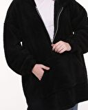 KAPÜŞONLU FERMUARLI SWEATSHIRT