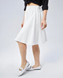 FLAMLI KETEN MİDİ BOY KLOŞ ETEK 