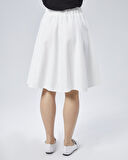 FLAMLI KETEN MİDİ BOY KLOŞ ETEK 