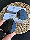 HEXA ROUND GOLD BLACK UNİSEX GÜNEŞ GÖZLÜĞÜ