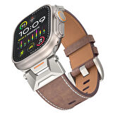 Apple Saat Kordonu Coffee Oil Wax Ultra 2 49mm bant 42mm 44mm 45mm Mecha bilezik için IWatch serisi 9 8 7 6 5 4 Se 3 2