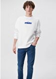 Mavi Miav Baskılı Sweatshirt 0610925-620