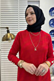 Bilge Kırmızı Triko Tunik