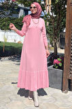 Rüya Pembe Triko Elbise