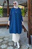 Arzu Triko Tunik İndigo