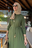 Süreyya Gömlek Elbise Haki