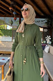 Süreyya Gömlek Elbise Haki