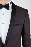Centone Bordo Smokin Takım Elbise