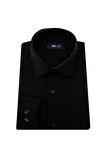 Uki Siyah Slim Fit Uzun Kol Gömlek