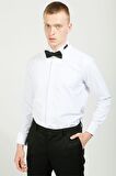 Uki Beyaz Slim Fit Uzun Kol Gömlek