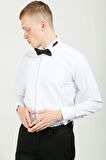 Uki Beyaz Slim Fit Uzun Kol Gömlek