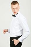 Uki Beyaz Slim Fit Uzun Kol Gömlek