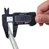 Hegi Kumpas Dijital LCD Ekran Karbon Fiber Hassas 150MM Kalınlık Ölçer