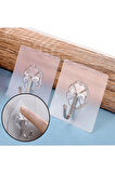 ŞEFFAF METAL TEKLİ ASKILIK (1PK=10 ADET)