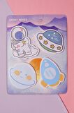 Astronot Tasarımlı  Post-it Not Defteri