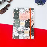 Be Free Kedi Tasarımlı Lastikli Defter