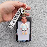 Ronaldo Figürlü Silikon Anahtarlık Kartlık 1Adet