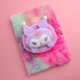 Sanrio Kuromi Çizgili Peluş Defter Cüzdanlı