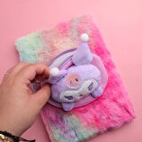 Sanrio Kuromi Çizgili Peluş Defter Cüzdanlı