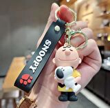Charlie Brown Snoopy Karakterleri Silikon Anahtarlık Çanta Süsü