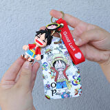  Anime One Piece Monkey D.Luffy Silikon Anahtarlık ve Kartlık