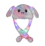 Işıklı Oynar Kulaklı Peluş Kawaii Figürlü Şapka Rainbow Rengarenk