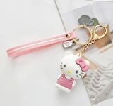 Hello Kitty Pon Ponlu  Silikon Anahtarlık