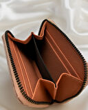 Luna Parlak Simli Fermuarlı Cüzdan