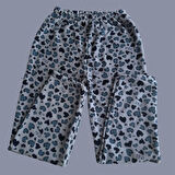 Kadın  Polar Peluş Pijama Takımı Sweat-Eşofmanalt Kalp Love Büyük Beden