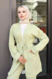 Cep Detaylı Kimono Takım Mint Yeşili