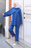 Pelerin Detaylı Takım İndigo