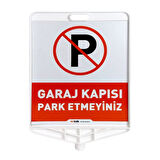 Garaj Kapısı Park Etmeyiniz Logo Çift Taraf Baskı Delinatör Seti Siyah