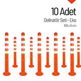 Delinatör 100 x 8 cm EKO 10 Adet, Esnek Duba