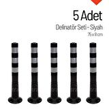 Delinatör 75 x 8 cm Siyah 5 Adet, Esnek Duba