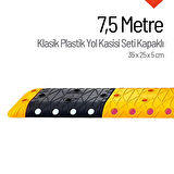 Klasik Hız Kesici Set Kapaklı Plastik, Yol Kasisi 7,5 metre