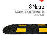 Kauçuk Hız Kesici Set Kapaklı, Yol Kasisi 8 metre - EKO