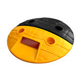 10'lu Cam Kedi Gözlü Mercekli Yol Butonu Seti Siyah-Sarı